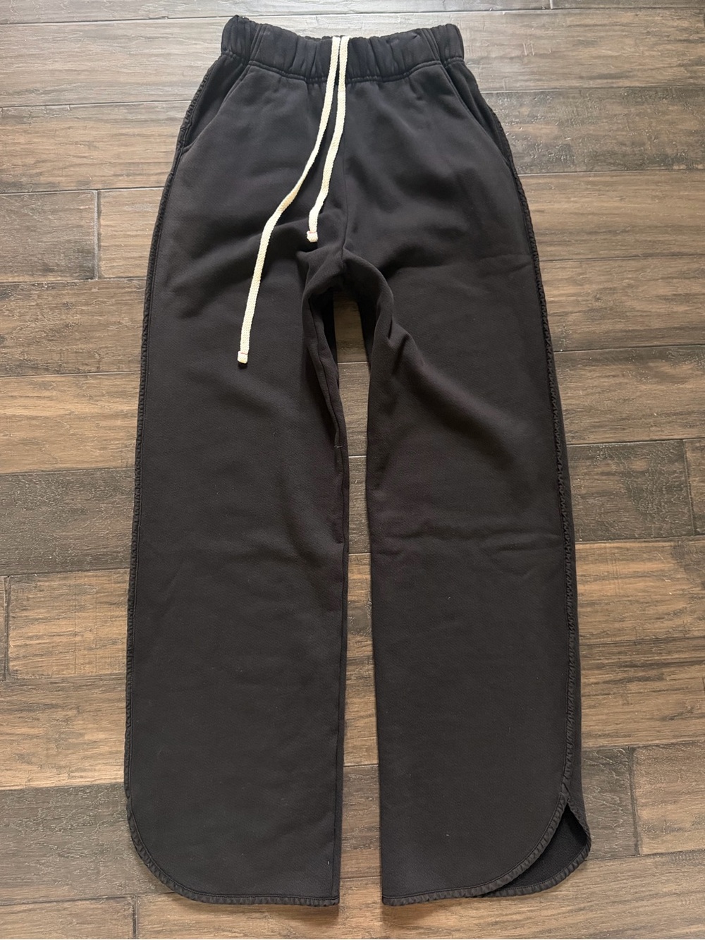 LES TIEN Sold-Out Tulip Hem High-Waisted Wide Leg Sweatpants S NWT $300!!